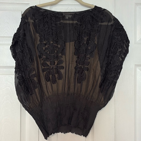 Max studio sheer black top with tanktop underneath. Brand new no tags - Picture 1 of 5